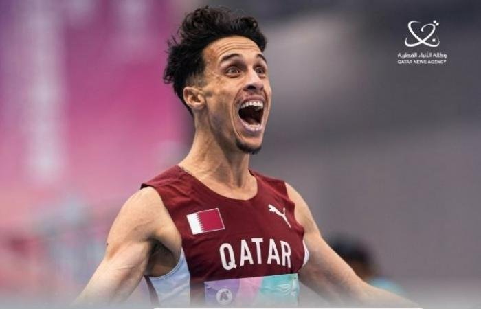 الرياضة القطرية | العداء القطري زكريا الأحلامي يتوج ببرونزية سباق 3000 متر موانع | قطر الان